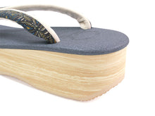 画像をギャラリービューアに読み込む, カレンブロッソ 草履 単品 Lサイズ 濃グレー 台 イエロー えんじ 更紗柄 鼻緒 レディース 歩きやすくてオシャレ 愛好者の多い菱屋カフェ草履