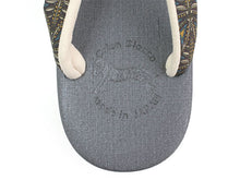 画像をギャラリービューアに読み込む, カレンブロッソ 草履 単品 Lサイズ 濃グレー 台 イエロー えんじ 更紗柄 鼻緒 レディース 歩きやすくてオシャレ 愛好者の多い菱屋カフェ草履