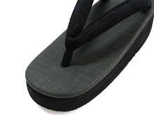 画像をギャラリービューアに読み込む, カレンブロッソ 草履 単品 Lサイズ 濃グレー 台 黒地 ツタ 鼻緒 レディース 歩きやすくてオシャレ 愛好者の多い菱屋カフェ草履