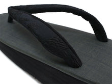 画像をギャラリービューアに読み込む, カレンブロッソ 草履 単品 Lサイズ 濃グレー 台 黒地 ツタ 鼻緒 レディース 歩きやすくてオシャレ 愛好者の多い菱屋カフェ草履