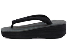 画像をギャラリービューアに読み込む, カレンブロッソ 草履 単品 Lサイズ 濃グレー 台 黒地 ツタ 鼻緒 レディース 歩きやすくてオシャレ 愛好者の多い菱屋カフェ草履