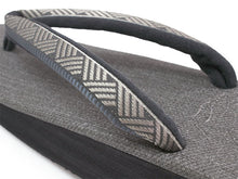 画像をギャラリービューアに読み込む, カレンブロッソ 草履 単品 Lサイズ グレー 台 グレー地 博多織 網代柄 鼻緒 レディース 歩きやすくてオシャレ 愛好者の多い菱屋カフェ草履