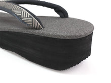 画像をギャラリービューアに読み込む, カレンブロッソ 草履 単品 Lサイズ グレー 台 グレー地 博多織 網代柄 鼻緒 レディース 歩きやすくてオシャレ 愛好者の多い菱屋カフェ草履