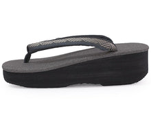 画像をギャラリービューアに読み込む, カレンブロッソ 草履 単品 Lサイズ グレー 台 グレー地 博多織 網代柄 鼻緒 レディース 歩きやすくてオシャレ 愛好者の多い菱屋カフェ草履