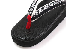 画像をギャラリービューアに読み込む, カレンブロッソ 草履 単品 Lサイズ ブラック 台 黒地 博多織 花菱柄 鼻緒 レディース 歩きやすくてオシャレ 愛好者の多い菱屋カフェ草履