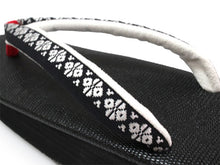 画像をギャラリービューアに読み込む, カレンブロッソ 草履 単品 Lサイズ ブラック 台 黒地 博多織 花菱柄 鼻緒 レディース 歩きやすくてオシャレ 愛好者の多い菱屋カフェ草履