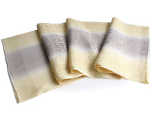 画像をギャラリービューアに読み込む, 帯揚げ 帯締め セット 正絹 グレー×クリーム 麻の葉 帯あげ ベージュ 帯〆 ぼかし 金 高麗 平打ち 訪問着・付け下げ・色無地に合わせて フォーマルシーンに