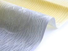 画像をギャラリービューアに読み込む, 帯揚げ 単品 正絹 イエロー×グレーぼかし 道長取り 桜 帯あげ ぼかし 丹後ちりめん 訪問着・付け下げ・色無地に合わせて フォーマルシーンに 日本製