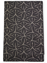 画像をギャラリービューアに読み込む, 洗える着物 コーディネート4点セット (着物・帯・帯揚げ・帯締め) 袷 M 黒 花柄 きもの ブラウン 幾何学柄 帯