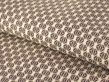 画像をギャラリービューアに読み込む, 洗える着物 コーディネート4点セット (着物・帯・帯揚げ・帯締め) 袷 L クリーム 焦茶 麻の葉柄 きもの ブラウン 更紗柄 帯