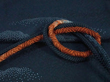 画像をギャラリービューアに読み込む, 洗える着物 コーディネート4点セット (着物・帯・帯揚げ・帯締め) 袷 L クリーム 焦茶 麻の葉柄 きもの ブラウン 更紗柄 帯