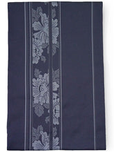 画像をギャラリービューアに読み込む, 洗える着物 コーディネート4点セット (着物・帯・帯揚げ・帯締め) 袷 L からし色 更紗柄 きもの 紺 花柄 縞 帯