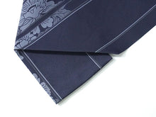 画像をギャラリービューアに読み込む, 洗える着物 コーディネート4点セット (着物・帯・帯揚げ・帯締め) 袷 L からし色 更紗柄 きもの 紺 花柄 縞 帯