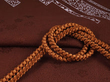 画像をギャラリービューアに読み込む, 洗える着物 コーディネート4点セット (着物・帯・帯揚げ・帯締め) 袷 L からし色 更紗柄 きもの 紺 花柄 縞 帯