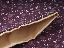 画像をギャラリービューアに読み込む, 洗える着物 コーディネート4点セット (着物・帯・帯揚げ・帯締め) 袷 L 赤紫 笹蔓柄 きもの ベージュ 花柄 帯