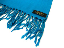 画像をギャラリービューアに読み込む, ストール 濃シアンブルー地 グレー 更紗柄 ウール 刺繍 フリーサイズ 大判 秋冬に さっと羽織るだけで華やか 着物や羽織・コートの上に ギフトにも