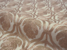 画像をギャラリービューアに読み込む, ストール ライトベージュ地 ブラウン 更紗柄 ウール 刺繍 フリーサイズ 大判 秋冬に さっと羽織るだけで華やか 着物や羽織・コートの上に ギフトにも