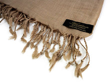 画像をギャラリービューアに読み込む, ストール ベージュ地 ブラウン 更紗柄 ウール 刺繍 フリーサイズ 大判 秋冬に さっと羽織るだけで華やか 着物や羽織・コートの上に ギフトにも