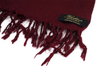 画像をギャラリービューアに読み込む, ストール ワインレッド地 ブラウン ベージュ 更紗柄 ウール 刺繍 フリーサイズ 大判 秋冬に さっと羽織るだけで華やか 着物や羽織・コートの上に ギフトにも