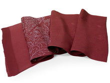画像をギャラリービューアに読み込む, 帯揚げ 帯締め セット 正絹 カジュアル向き 丸組 レッドブラウン 花柄 流水地紋 帯あげ ピンク 帯〆 コーディネートのワンポイントに