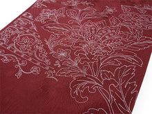 画像をギャラリービューアに読み込む, 帯揚げ 帯締め セット 正絹 カジュアル向き 丸組 レッドブラウン 花柄 流水地紋 帯あげ ピンク 帯〆 コーディネートのワンポイントに