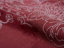 画像をギャラリービューアに読み込む, 帯揚げ 帯締め セット 正絹 カジュアル向き 丸組 レッドブラウン 花柄 流水地紋 帯あげ ピンク 帯〆 コーディネートのワンポイントに