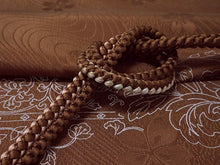 画像をギャラリービューアに読み込む, 帯揚げ 帯締め セット 正絹 カジュアル向き 丸組 イエローブラウン 花柄 流水地紋 帯あげ 茶色×ピンク 帯〆 コーディネートのワンポイントに