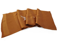 画像をギャラリービューアに読み込む, 帯揚げ 帯締め セット 正絹 カジュアル向き 丸組 イエローブラウン 鳥 草花 霰地紋 帯あげ 山吹色 帯〆 コーディネートのワンポイントに