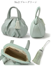 画像をギャラリービューアに読み込む, 着物 バッグ 岩佐 バルーンバッグ 3色 ベージュ ブルーグリーン パープルグレー 上品 おしゃれ IWASA 高級 フォーマル カジュアル