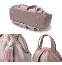 画像をギャラリービューアに読み込む, 着物 バッグ 岩佐 バルーンバッグ 3色 ベージュ ブルーグリーン パープルグレー 上品 おしゃれ IWASA 高級 フォーマル カジュアル