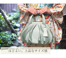 画像をギャラリービューアに読み込む, 着物 バッグ 岩佐 バルーンバッグ 3色 ベージュ ブルーグリーン パープルグレー 上品 おしゃれ IWASA 高級 フォーマル カジュアル