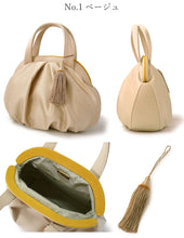 画像をギャラリービューアに読み込む, 着物 バッグ 岩佐 バルーンバッグ 3色 ベージュ ブルーグリーン パープルグレー 上品 おしゃれ IWASA 高級 フォーマル カジュアル