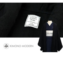 画像をギャラリービューアに読み込む, 着物 コート ドレープコート アルパカ ウール Aライン 全3色 グレー クリーム ブラック KIMONOMODERN 日本製 カジュアル おしゃれ 羽織 コート 和装 和服 着物 洋装 防寒 春 秋 冬 袷 小紋 レディース
