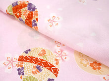 画像をギャラリービューアに読み込む, 羽織 仕立て上がり ピンク地 さくら 鞠 はおり 長羽織 洗える レディース ロング丈 ひざ下 長め 春 秋 冬 カーディガン 女性