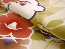 画像をギャラリービューアに読み込む, 羽織 仕立て上がり ベージュ地 矢羽根 椿 はおり 長羽織 洗える レディース ロング丈 ひざ下 長め 春 秋 冬 カーディガン 女性