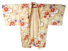 画像をギャラリービューアに読み込む, 羽織 仕立て上がり ベージュ地 矢羽根 椿 はおり 長羽織 洗える レディース ロング丈 ひざ下 長め 春 秋 冬 カーディガン 女性