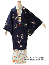 画像をギャラリービューアに読み込む, 羽織 仕立て上がり ネイビー地 麻の葉 桜 はおり 長羽織 洗える レディース ロング丈 ひざ下 長め 春 秋 冬 カーディガン 女性