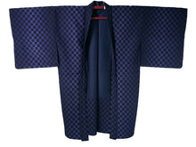 画像をギャラリービューアに読み込む, 羽織 仕立て上がり ネイビー地 市松 はおり 長羽織 洗える レディース ロング丈 ひざ下 長め 春 秋 冬 カーディガン 女性