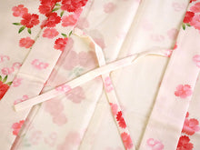 画像をギャラリービューアに読み込む, 羽織 仕立て上がり クリーム地 なでしこ はおり 長羽織 洗える レディース ロング丈 ひざ下 長め 春 秋 冬 カーディガン 女性