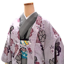 画像をギャラリービューアに読み込む, 羽織 仕立て上がり 薄紫地 桜 はおり 長羽織 洗える レディース ロング丈 ひざ下 長め 春 秋 冬 カーディガン 女性
