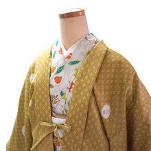 画像をギャラリービューアに読み込む, 羽織 仕立て上がり からし地 菊 紅葉 桔梗 はおり 長羽織 洗える レディース ロング丈 ひざ下 長め 春 秋 冬 カーディガン 女性