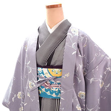 画像をギャラリービューアに読み込む, 羽織 仕立て上がり 薄紫地 花唐草 はおり 長羽織 洗える レディース ロング丈 ひざ下 長め 春 秋 冬 カーディガン 女性