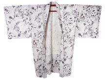 画像をギャラリービューアに読み込む, 羽織 仕立て上がり 白地 雪輪 花 はおり 長羽織 洗える レディース ロング丈 ひざ下 長め 春 秋 冬 カーディガン 女性