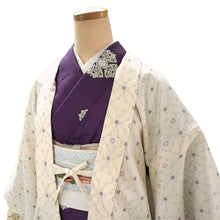 画像をギャラリービューアに読み込む, 羽織 仕立て上がり クリーム地 七宝 花柄 はおり 長羽織 洗える レディース ロング丈 ひざ下 長め 春 秋 冬 カーディガン 女性