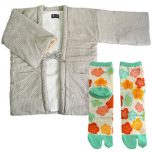 画像をギャラリービューアに読み込む, 2025新春福袋 日本の冬 あったか 福袋 2点 セット ( 半纏、足袋ソックス ) 内側ボア はんてん あったかグッズ 半纏 リラックスウェア