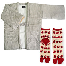 画像をギャラリービューアに読み込む, 2025新春福袋 日本の冬 あったか 福袋 2点 セット ( 半纏、足袋ソックス ) 内側ボア はんてん あったかグッズ 半纏 リラックスウェア