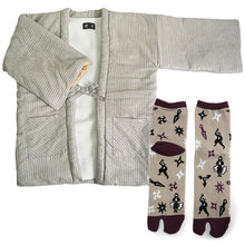 画像をギャラリービューアに読み込む, 2025新春福袋 日本の冬 あったか 福袋 2点 セット ( 半纏、足袋ソックス ) 内側ボア はんてん あったかグッズ 半纏 リラックスウェア