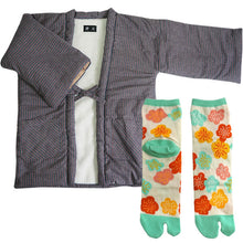 画像をギャラリービューアに読み込む, 2025新春福袋 日本の冬 あったか 福袋 2点 セット ( 半纏、足袋ソックス ) 内側ボア はんてん あったかグッズ 半纏 リラックスウェア