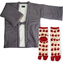 画像をギャラリービューアに読み込む, 2025新春福袋 日本の冬 あったか 福袋 2点 セット ( 半纏、足袋ソックス ) 内側ボア はんてん あったかグッズ 半纏 リラックスウェア