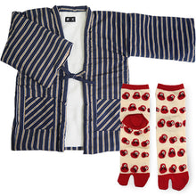 画像をギャラリービューアに読み込む, 2025新春福袋 日本の冬 あったか 福袋 2点 セット ( 半纏、足袋ソックス ) 内側ボア はんてん あったかグッズ 半纏 リラックスウェア